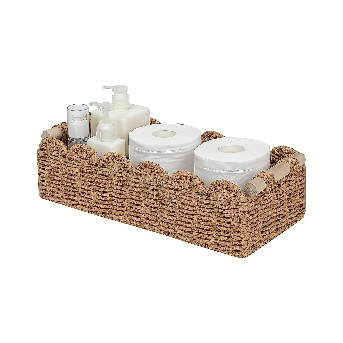 Cross-border Delivery Weaved Storage Basket Desktop End Table Storage Box - Image 9